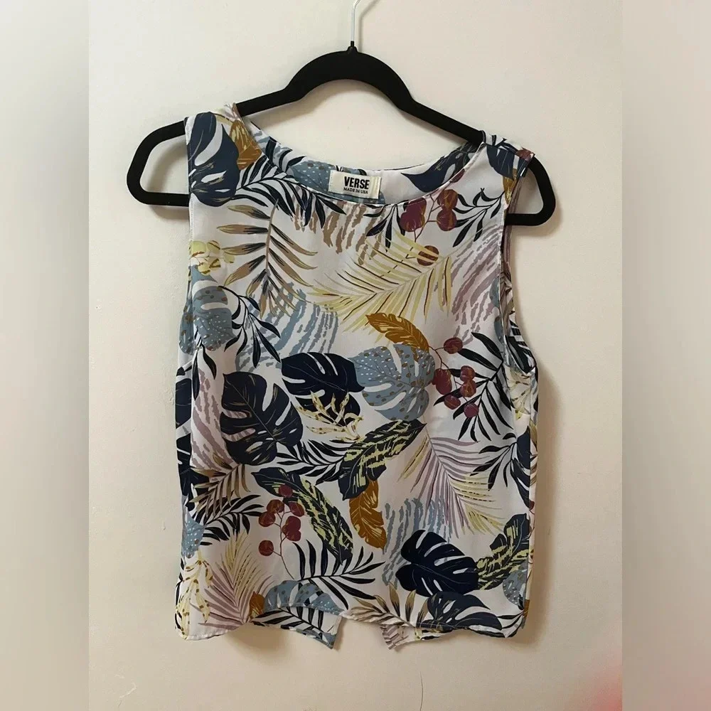 Verse Mirani Split Back Tropical Blouse size Medium - Picture 1 of 5